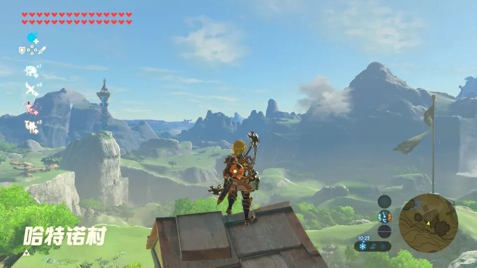 在哈特诺村的房顶远眺