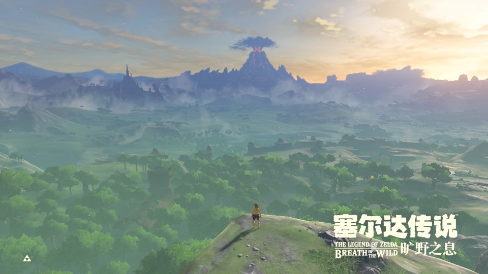 在复苏神庙洞口眺望远处